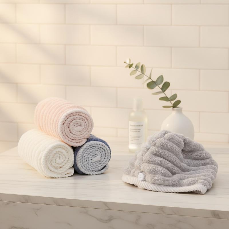 Spa Towel - Microfiber Dry Hair Cap for Women
