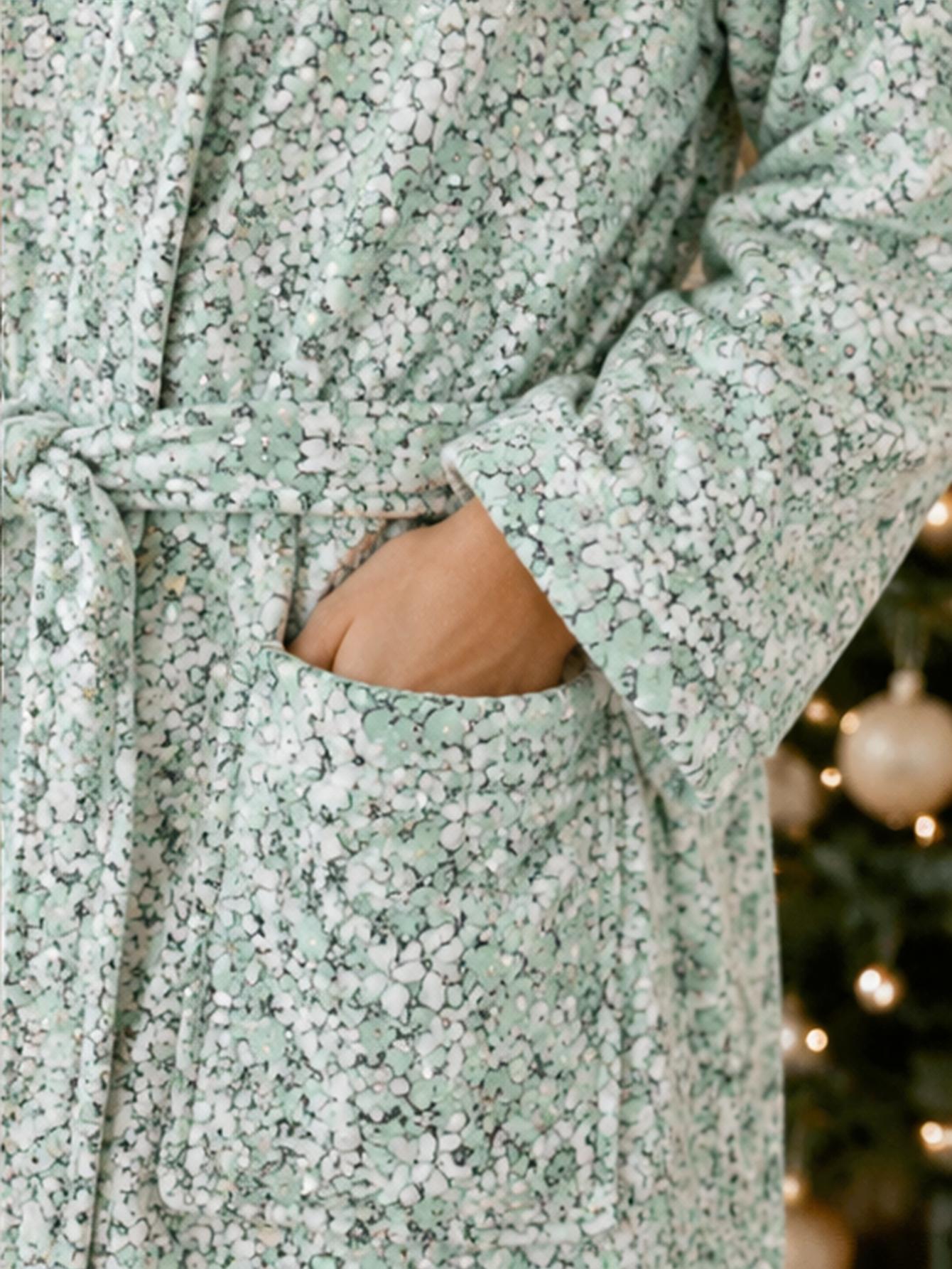 Women Plus Size Green Ditsy Fl - огляд і ціна Bathrobe