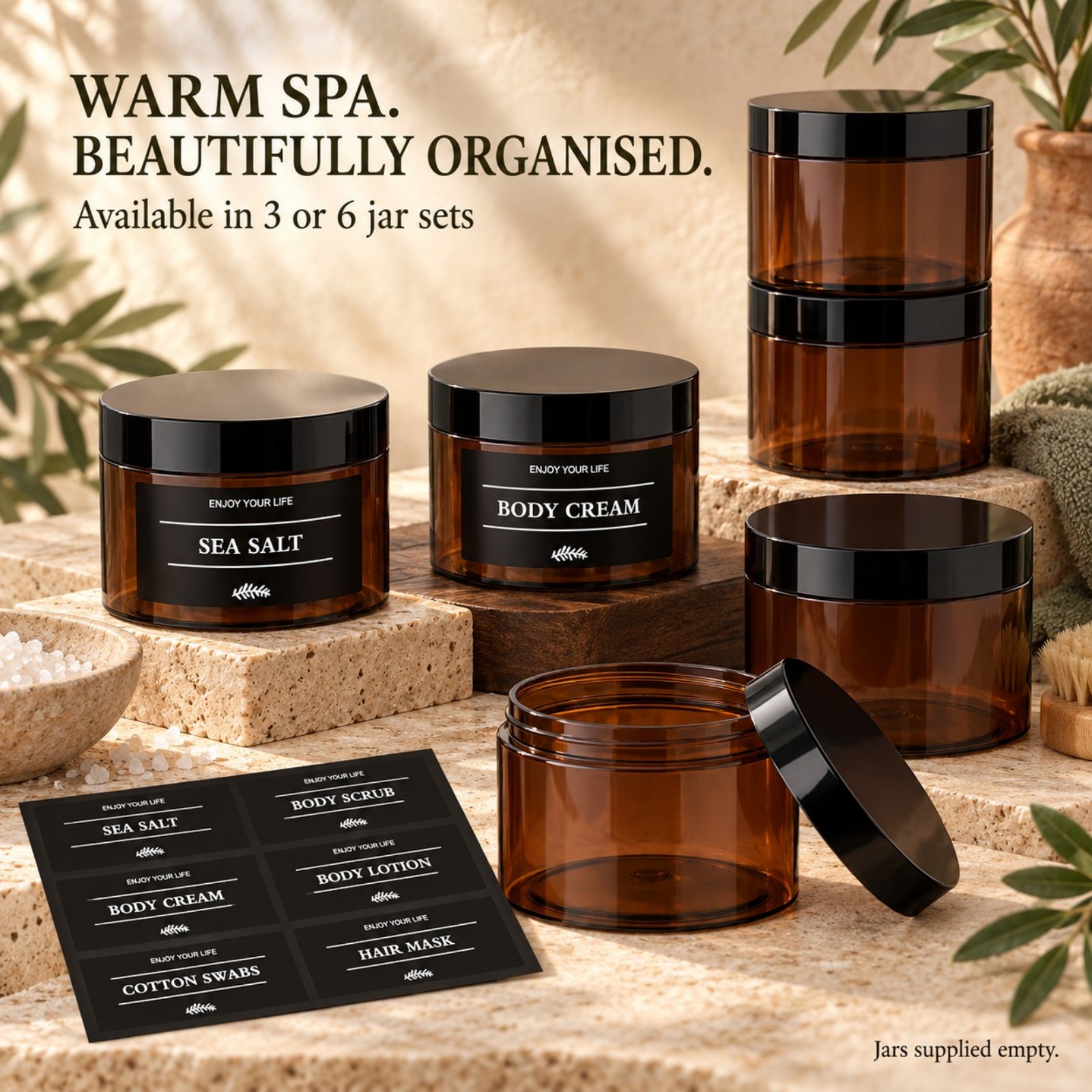 3PCS Bathroom Storage Jars wit - огляд і ціна Bath Salts