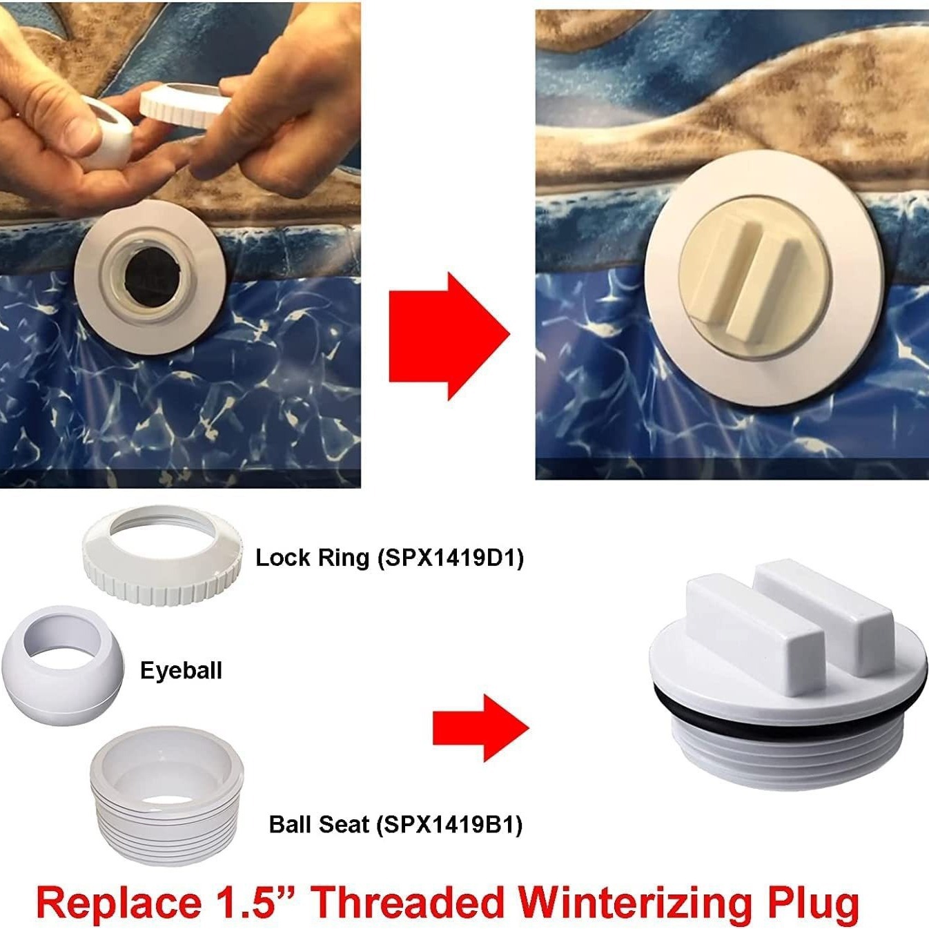 1 5 Inch Filter Drainage Plug  - огляд і ціна Hot Tub