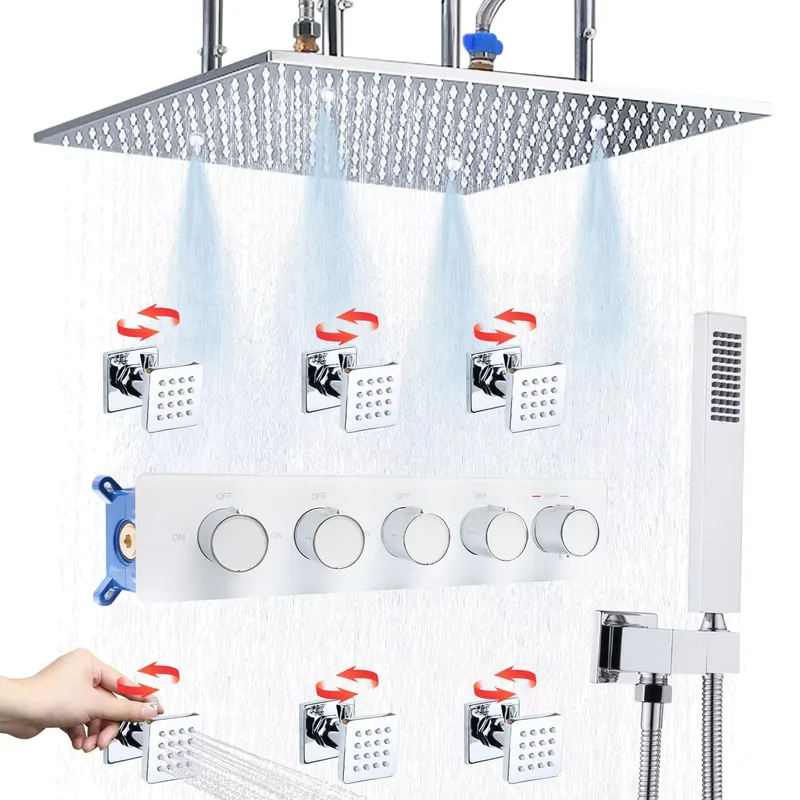 Complete Shower Set Rain Showe - огляд і ціна Body Brush